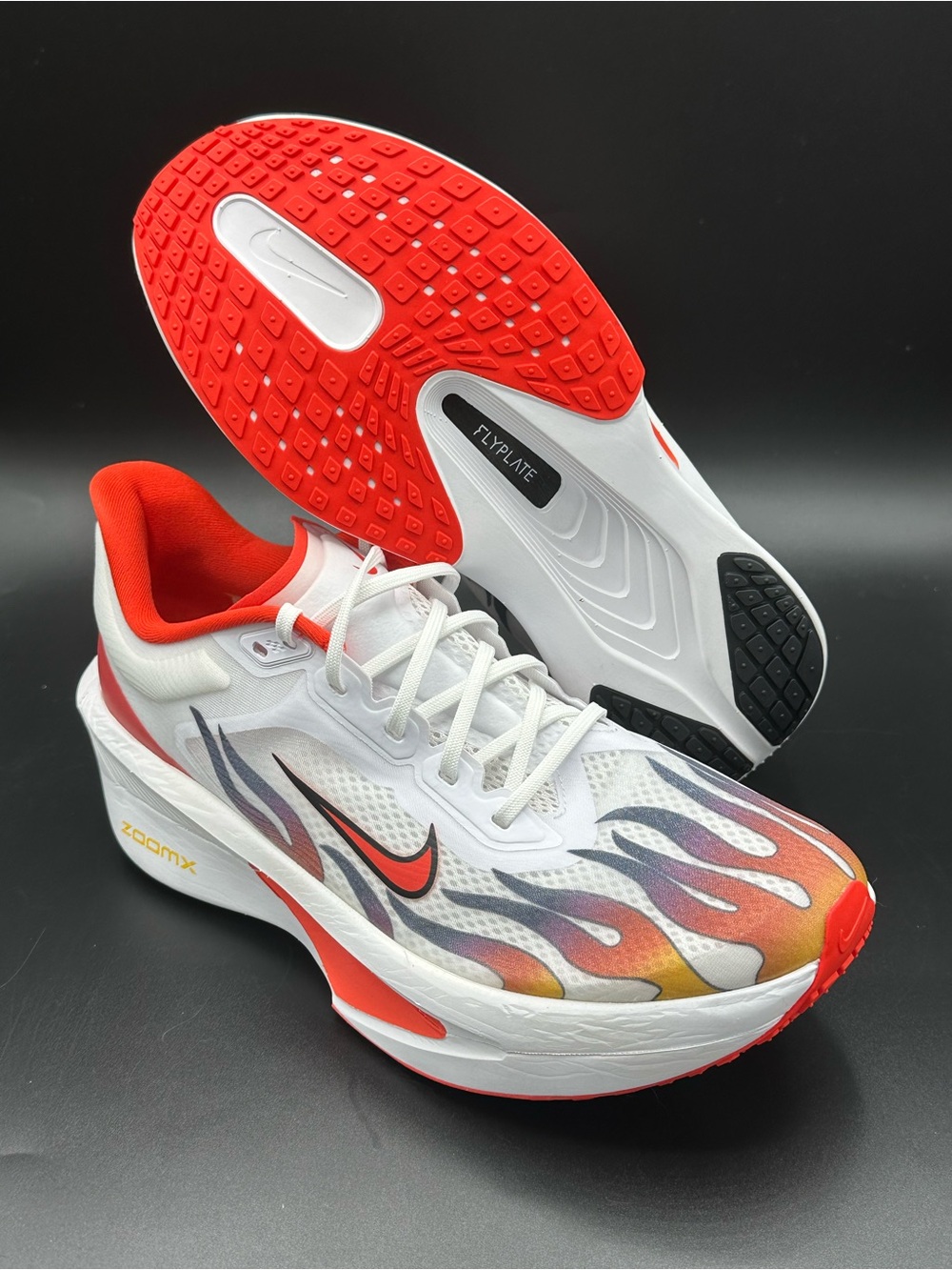 Nike Men's Zoom Fly 6 Premium Running Shoes White Black Red HQ3498-100 sz 10.5